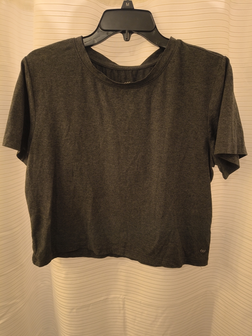 Relaxed Short-Sleeve Crewneck Tee — Charcoal